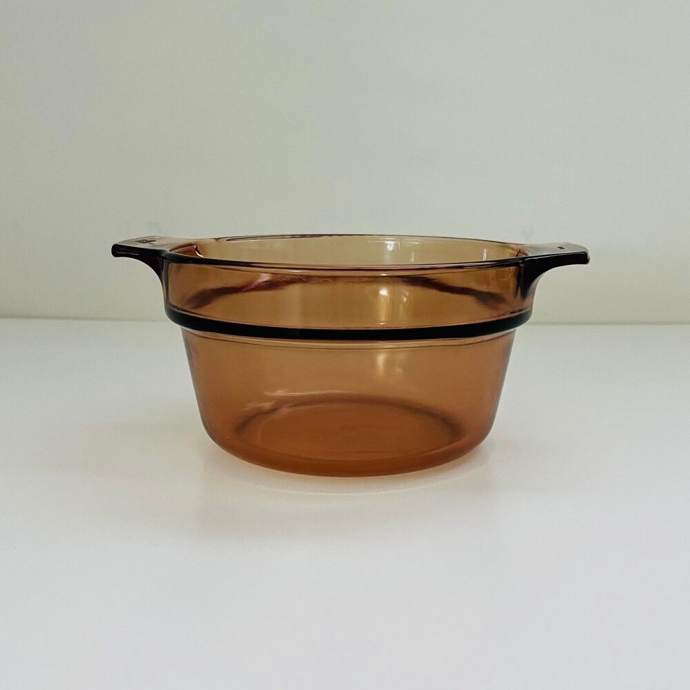 VISIONS Corning France Amber Glass V-20-B Double Boiler Insert Pot 1.5 Qt No Lid